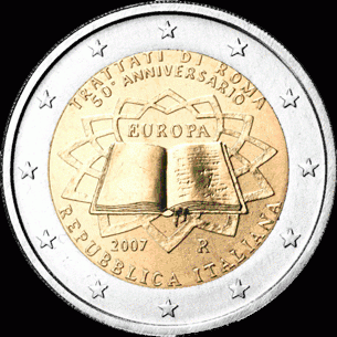 Italië 2 euro 2007 Verdrag van Rome UNC
